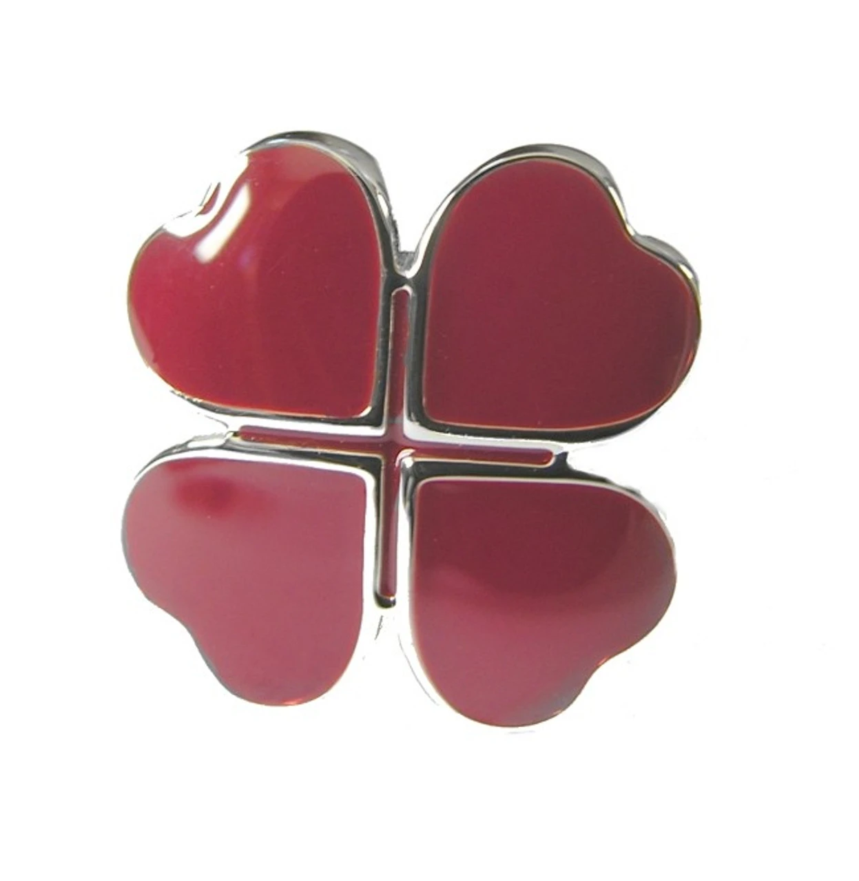 Burgundy Tone Four Leaf Clover Cufflinks (V-CF-52183) 1 Burgundy Tone Four Leaf Clover Cufflinks (V-CF-52183)