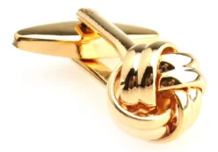 Small Gold Love Knot Cufflinks (V-CF-56532-G)