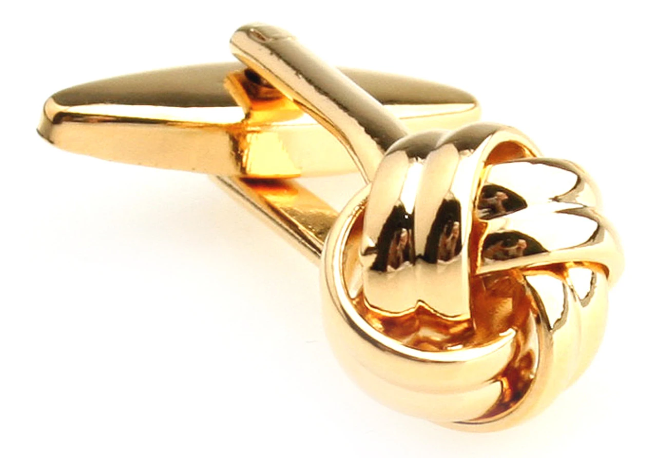 Small Gold Love Knot Cufflinks (V-CF-56532-G) 1 Small Gold Love Knot Cufflinks (V-CF-56532-G)