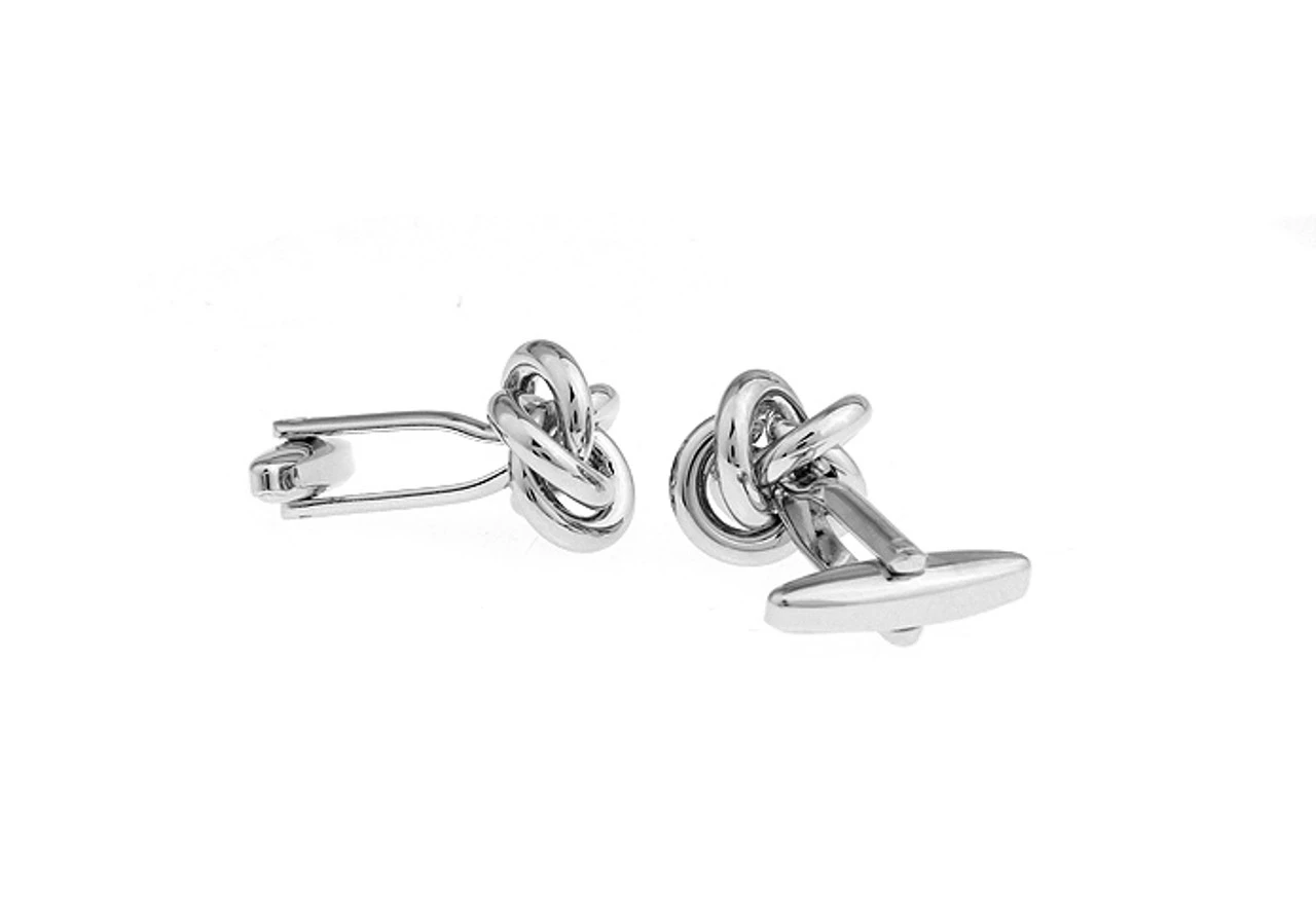 Small Love Knots Cufflinks (V-CF-56541) 2 Small Love Knots Cufflinks (V-CF-56541) - Image 2