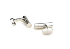Long Silver Cylinder Cufflinks (V-CF-57530) -Suit Discount Store V CF 57530 2 96914.1535169834