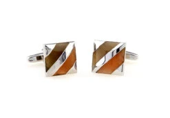 Caramel Colored Cat's Eye Cufflinks (V-CF-60694BR) -Suit Discount Store V CF 60694BR 3 38614.1534873547