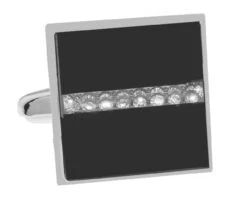Glass Encased Swarovski® Crystal Cufflinks (V-CF-63272)