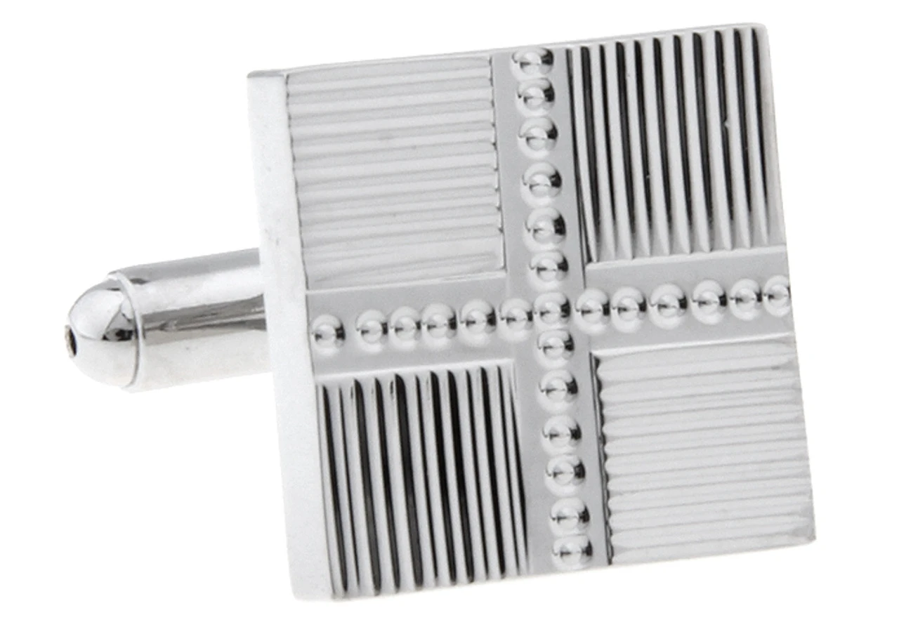Square Panel Silver Cufflinks (V-CF-63745) 1 Square Panel Silver Cufflinks (V-CF-63745)