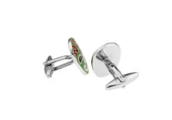 Green Kabuki Mask Cufflinks (V-CF-64675) -Suit Discount Store V CF 64675 2 63514.1535034794