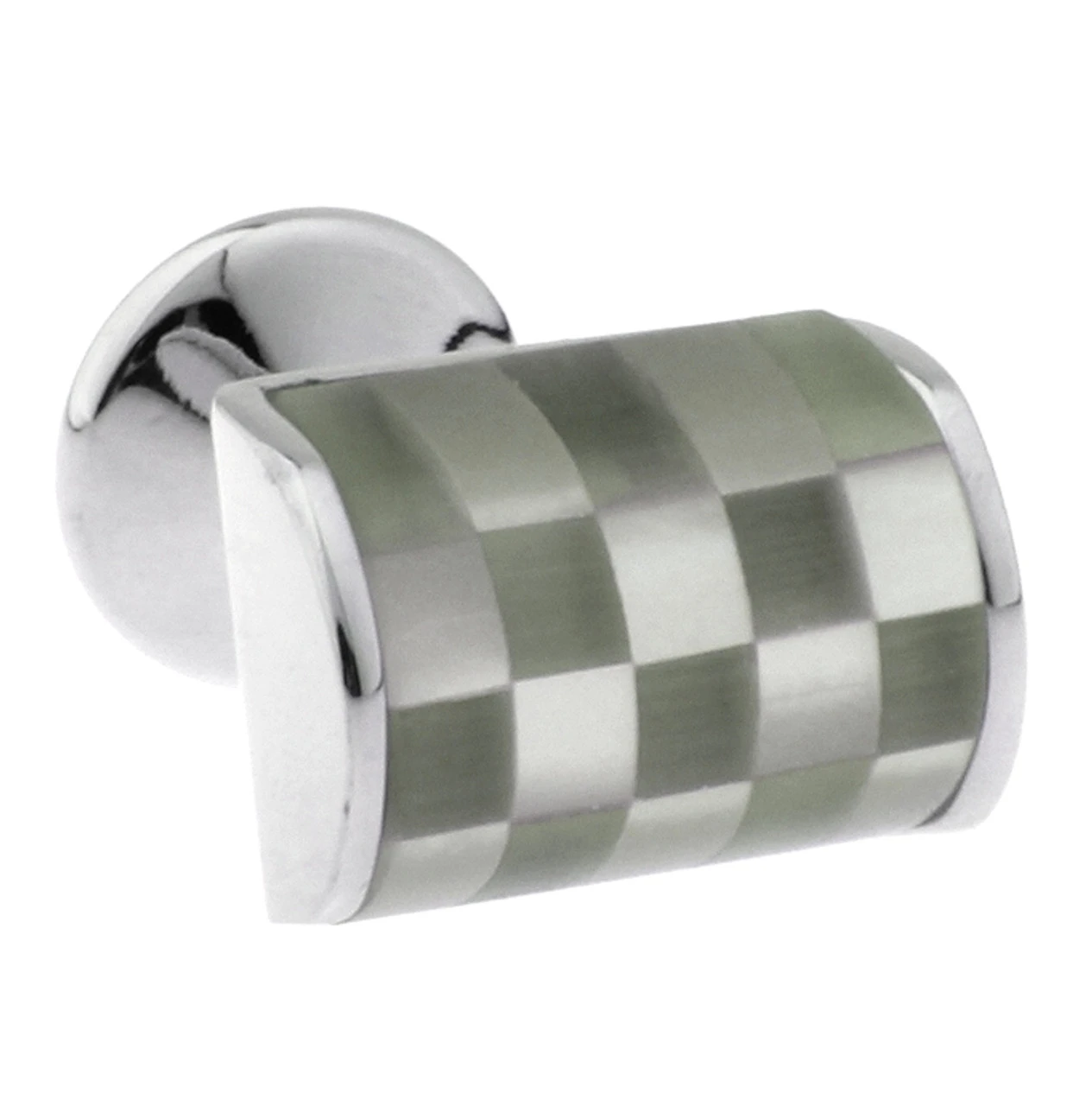 Mother-of-Pearl & Cat's Eye Insert Square Cufflinks (V-CF-66370MP-GY) 1 Mother-of-Pearl & Cat's Eye Insert Square Cufflinks (V-CF-66370MP-GY)