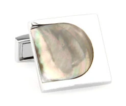 Black Mother Of Pearl Design Cufflinks (V-CF-67064MP)