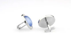 Extra Large Blue Cat's Eye Stone Cufflinks (V-CF-67480BL-S) -Suit Discount Store V CF 67480BL S 2 39714.1534902789
