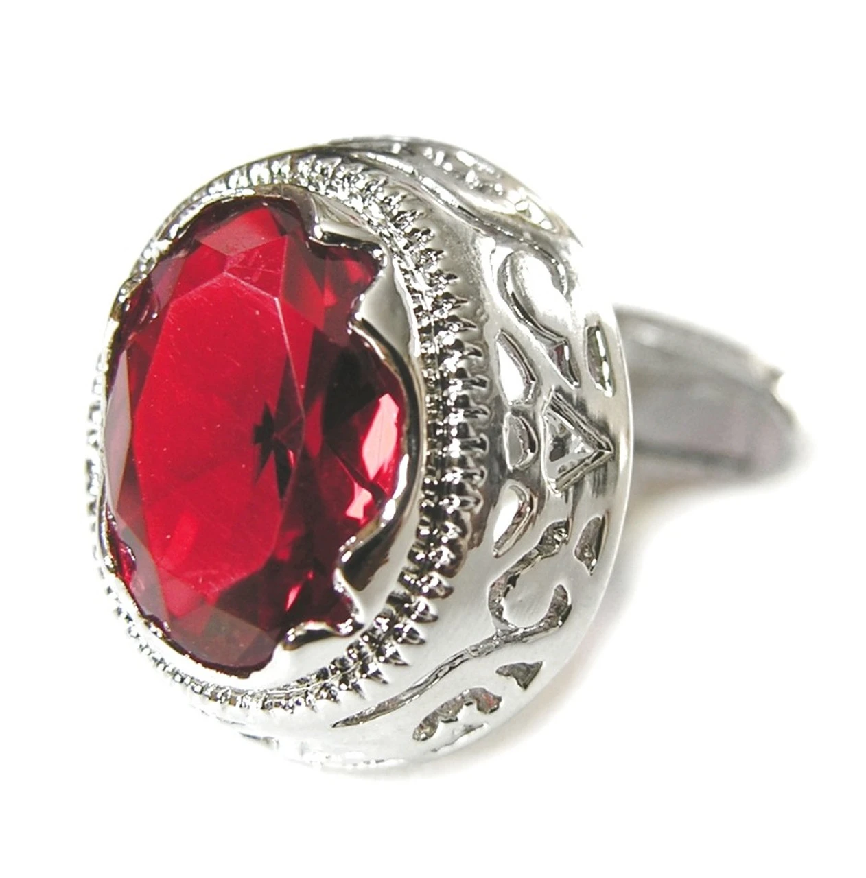 Large Red Swarovski® Crystal Oval Cufflinks (V-CF-81000R-S) 1 Large Red Swarovski® Crystal Oval Cufflinks (V-CF-81000R-S)