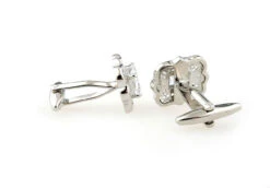 Center Diamond Crystal Cufflinks (V-CF-C40350C-S) -Suit Discount Store V CF C40350C S 2 01036.1522717763