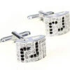 Silver Arch Crystals Cufflinks (V-CF-C417-S)