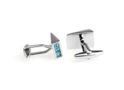Petite Triangular Aqua Swarovski® Crystals Cufflinks (V-CF-C418TBL) -Suit Discount Store V CF C418tBL 2 47633.1584737397