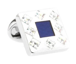 Diamond Swarovski® Crystals With Blue Enamel Cufflinks (V-CF-C51210BL-C)