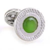 Green Cat's Eye Stone Cufflinks (V-CF-C53340-GR)