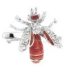 Red Hornet With Swarovski® Crystals Cufflinks (V-CF-C5759)