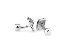 Black Swarovski® Crystal & Silver Cufflinks (V-CF-C603B-S) -Suit Discount Store V CF C603B S 4 82639.1606982891
