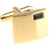 Single Black Crystal Gold Cufflinks (V-CF-C61504B-G)