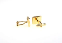 Single Black Crystal Gold Cufflinks (V-CF-C61504B-G) -Suit Discount Store V CF C61504B G 2 44477.1534308718