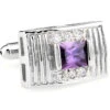 Purple Princess Cut Swarovski® Crystal Cufflinks (V-CF-C64194PR-S)