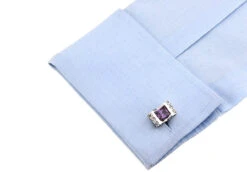 Large Princess Cut Purple-Colored Crystal Cufflinks (V-CF-C64308PR-S) 5 Large Princess Cut Purple-Colored Crystal Cufflinks (V-CF-C64308PR-S) -Suit Discount Store V CF C64308PR S 4 77287.1553693981