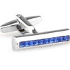 Royal Blue Cylinder Swarovski® Crystal Cufflinks (V-CF-C65337BL-S)