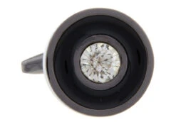 Diamond Crystal Round Tungsten Cufflinks (V-CF-C68396-T)