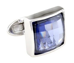 Multi-Faceted Purple Swarovski® Crystal Cufflinks (V-CF-C7689PR-S)