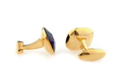 Large Faceted Dark Purple Swarovski® Gold Cufflinks (V-CF-C7872PR-G) -Suit Discount Store V CF C7872PR G 2 70566.1553826424