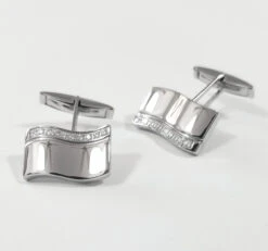 Stainless Steel Swivel Swarovski® Crystal Cufflinks (V-CF-C800C) -Suit Discount Store V CF C800C 5 45425.1609280942