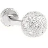 Silver With Clear Swarovski® Crystals Dual Ball Cufflinks (V-CF-C8398C-S)