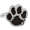 Black Enamel Paw Print Dog Cufflinks (V-CF-E401B)