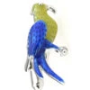 Enameled Blue & Green Parrot Cufflinks (V-CF-E4890)