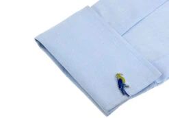 Enameled Blue & Green Parrot Cufflinks (V-CF-E4890) -Suit Discount Store V CF E4890 4 82778.1559156623