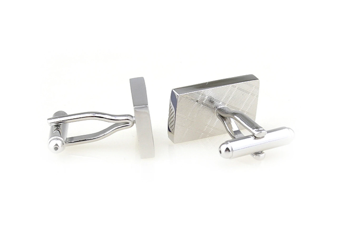 Lilac Enamel Diagonal Design Cufflinks (V-CF-E70422PR1) 3 Lilac Enamel Diagonal Design Cufflinks (V-CF-E70422PR1) - Image 3
