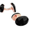 Large Double-Sided Black Onyx In Rose Gold Cufflinks (V-CF-G1211B-RG)