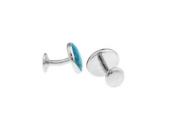 Knob Style Genuine Turquoise Cufflinks (V-CF-G407BL) -Suit Discount Store V CF G407BL 3 27293.1549666342