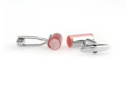 Pink Tone Cat's Eye Stone Cylinder Cufflinks (V-CF-G50014P) -Suit Discount Store V CF G50014P 2 36932.1534791371