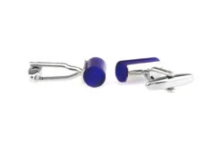 Royal Blue Cat's Eye Stone Cylinder Cufflinks (V-CF-G50014B) -Suit Discount Store V CF G50014RB 2 99400.1534994602