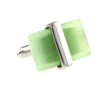 Green Cat's Eye Stone Cufflinks (V-CF-G50673GR)