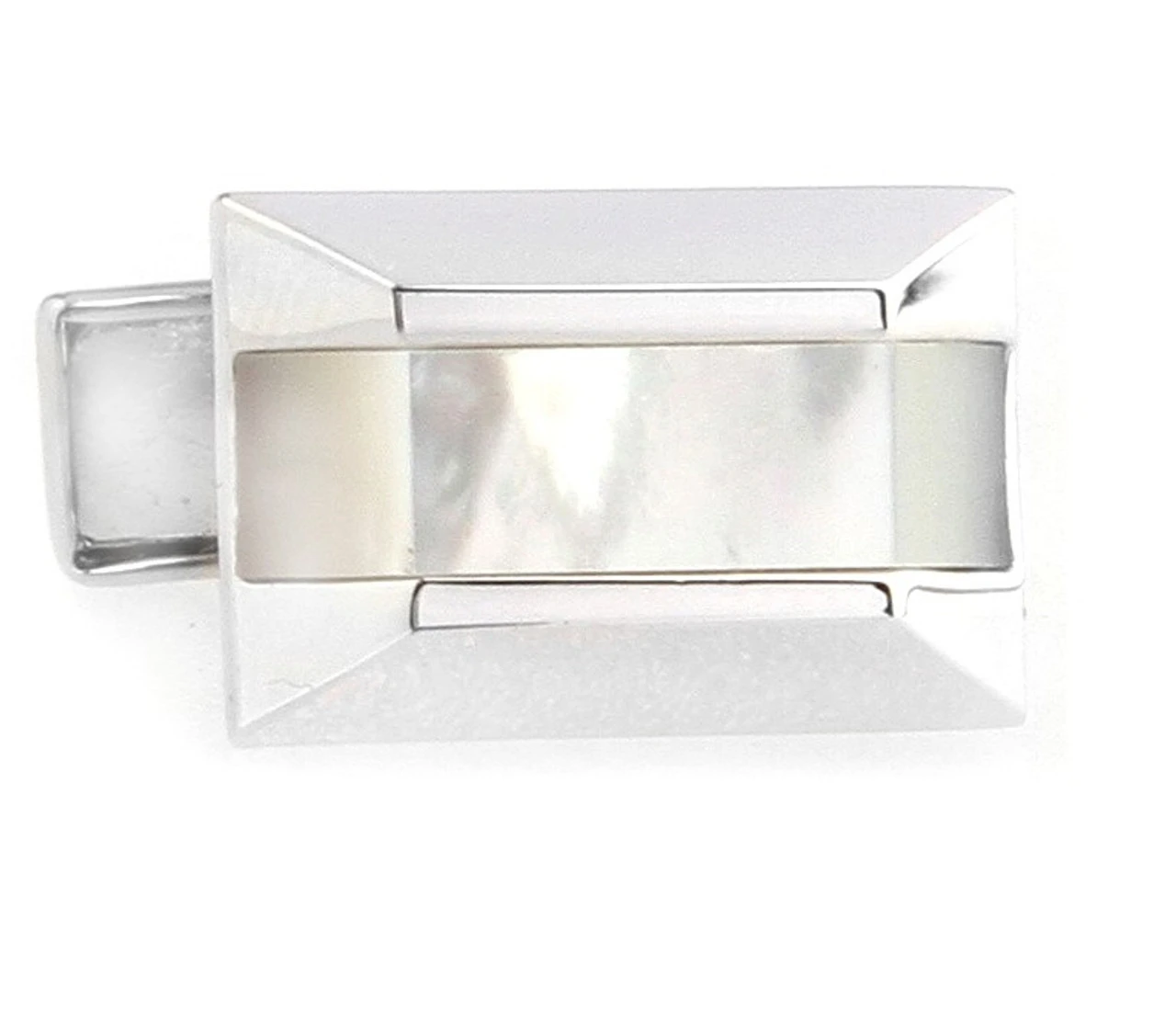 Oblong Mother Of Pearl Insert Cufflinks (V-CF-G50905MP) 1 Oblong Mother Of Pearl Insert Cufflinks (V-CF-G50905MP)