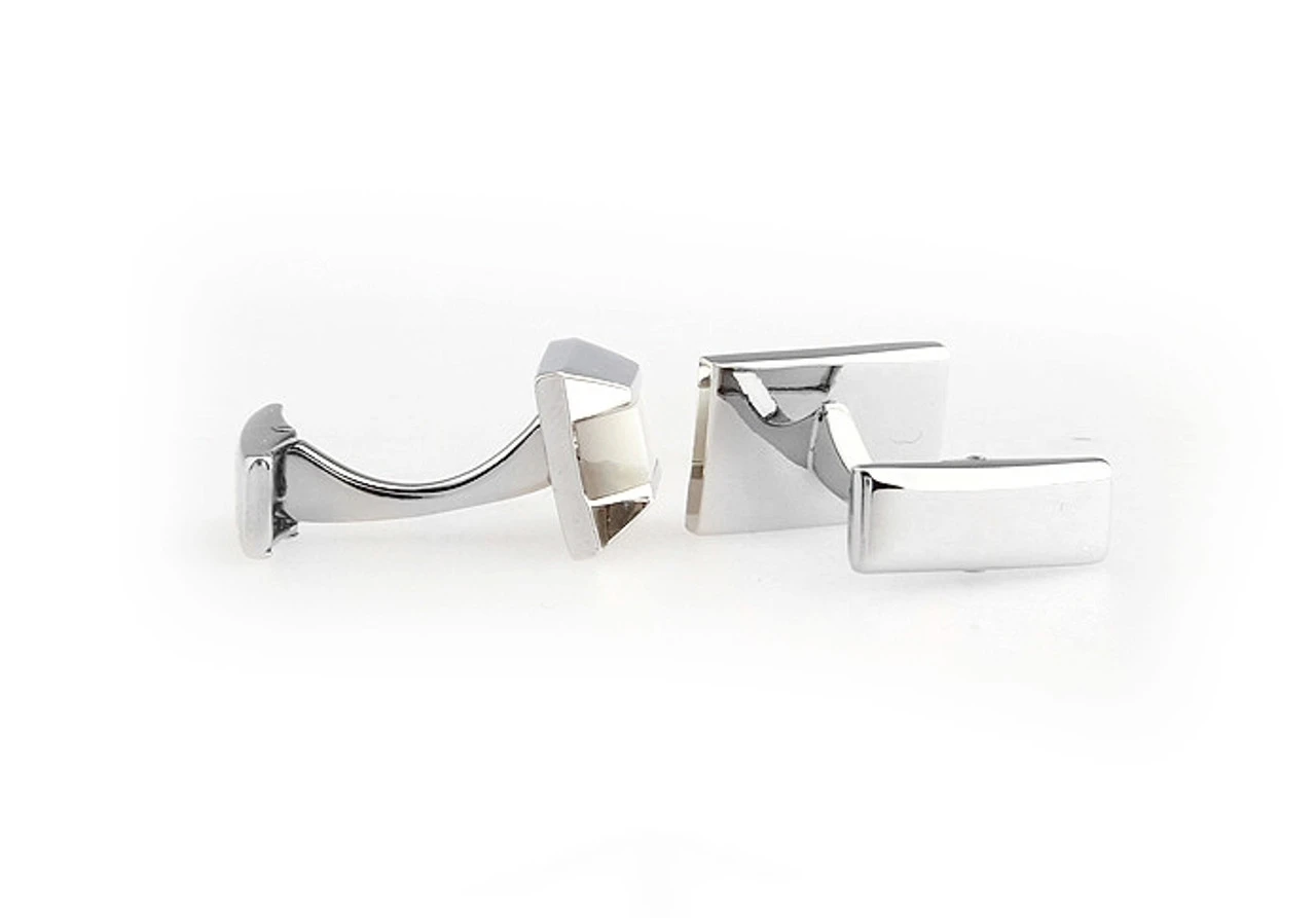 Oblong Mother Of Pearl Insert Cufflinks (V-CF-G50905MP) 3 Oblong Mother Of Pearl Insert Cufflinks (V-CF-G50905MP) - Image 3