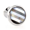 Abalone Shell And Mother Of Pearl Stripe Inlay Cufflinks (V-CF-G52810-S)