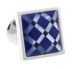 Mosaic Gemstone Cross Pattern Cufflinks (V-CF-G66256-2-1)
