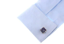 Mosaic Gemstone Cross Pattern Cufflinks (V-CF-G66256-2-1) -Suit Discount Store V CF G66256 2 3 73494.1534902754