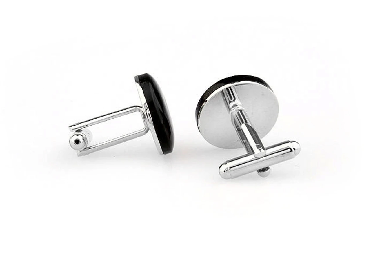 MOP And Abalone Shell Circle Inlay Cufflinks (V-CF-G66287) 3 MOP And Abalone Shell Circle Inlay Cufflinks (V-CF-G66287) - Image 3