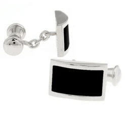 Black Onyx Chained Cufflinks (V-CF-G703-S) 5 Black Onyx Chained Cufflinks (V-CF-G703-S) -Suit Discount Store V CF G703 S 1 60667.1549941104