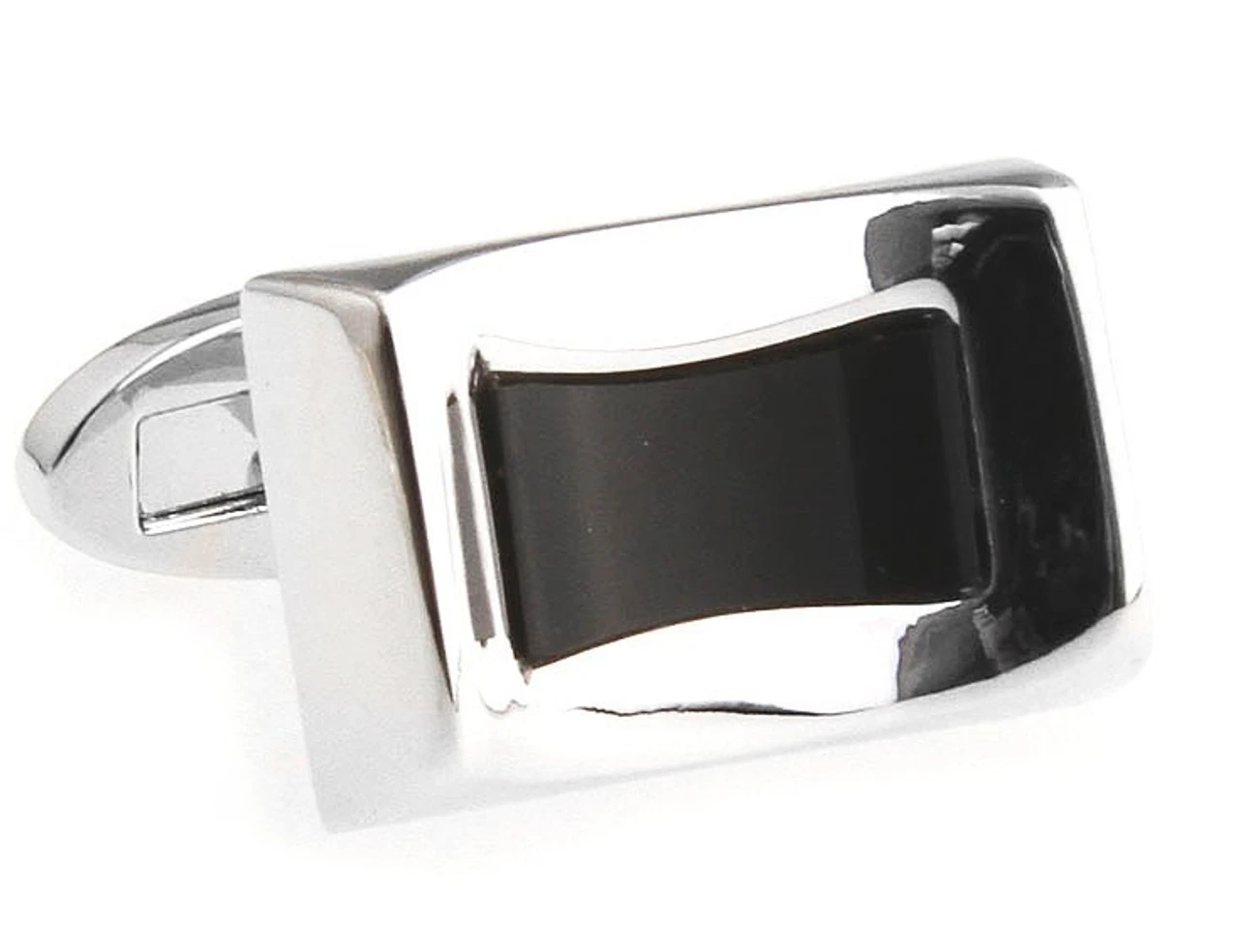 Black Onyx Insert Cufflinks (V-CF-G8054B-S) 1 Black Onyx Insert Cufflinks (V-CF-G8054B-S)