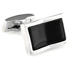 Rectangular Black Onyx Cufflinks (V-CF-G9177B)