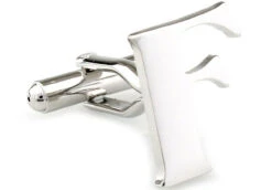 Large Personalized Initial Cufflinks - Letter F - Plus Your Choice (V-CF-M17046S-LT-F)