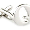 Large Personalized Initial Cufflinks - Letter Q - Plus Your Choice (V-CF-M17046S-LT-Q)